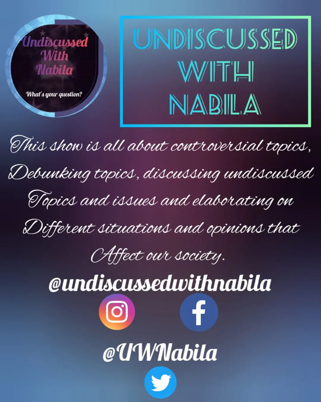 Undiscussed With Nabila card